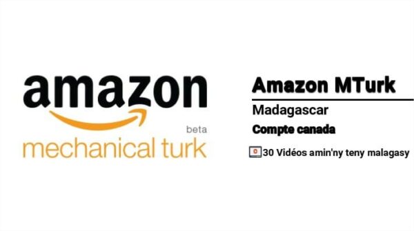 Télétravail Amazon MTurk - Compte Canada